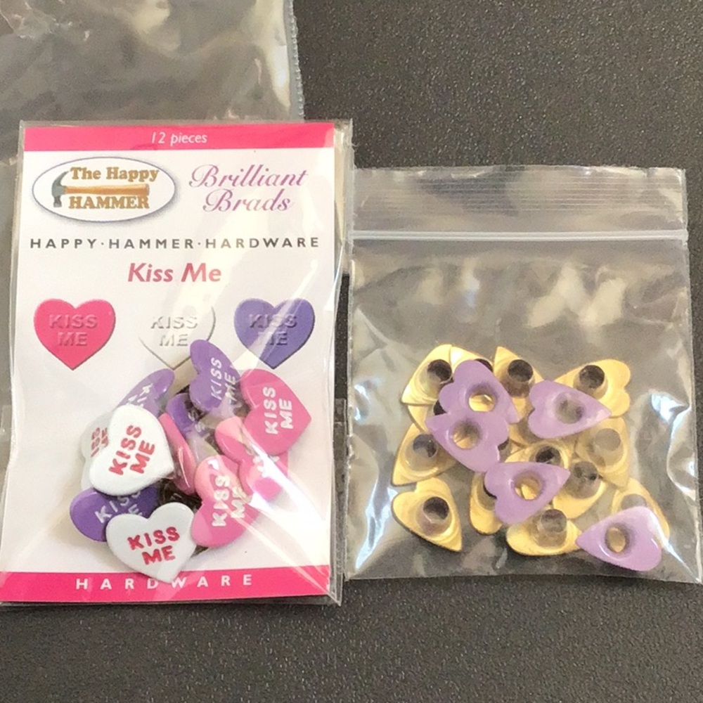 💕 Valentines Finishing Eyelets and Brads for Scrapbooking 💕